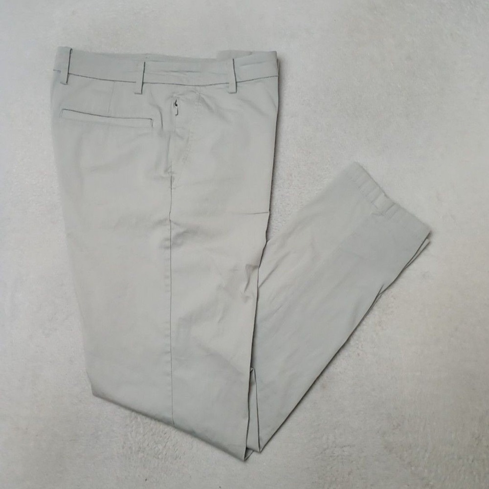 Birddogs Pants Men 32x32 Gray Chino Slim Stretch Microfiber Travel Comfort